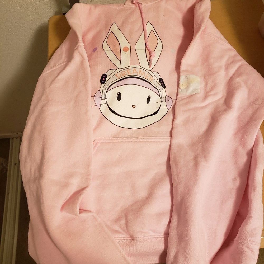 Space bunny pink hoodie size M